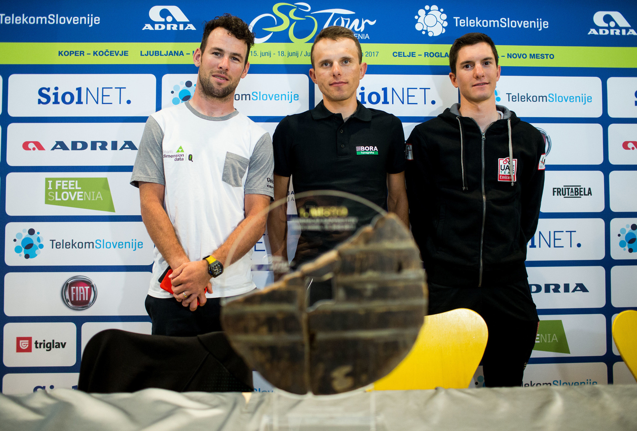 Na startu dirke Po Sloveniji Cavendish, Majka in Polanc