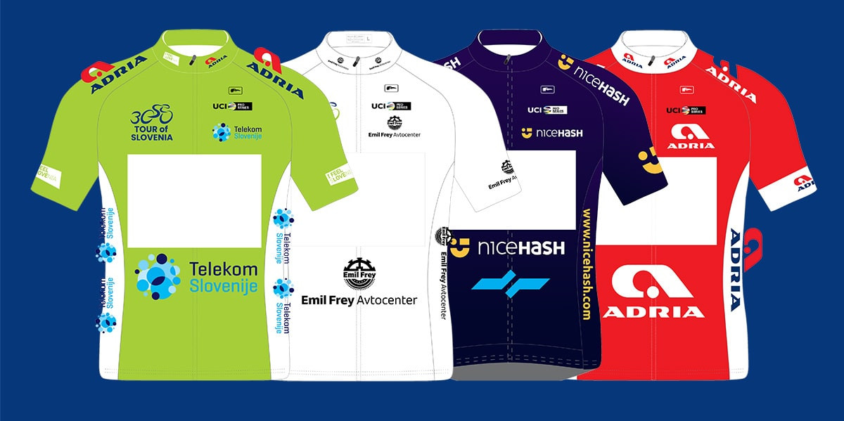 Leaders jerseys on Tour of Slovenia