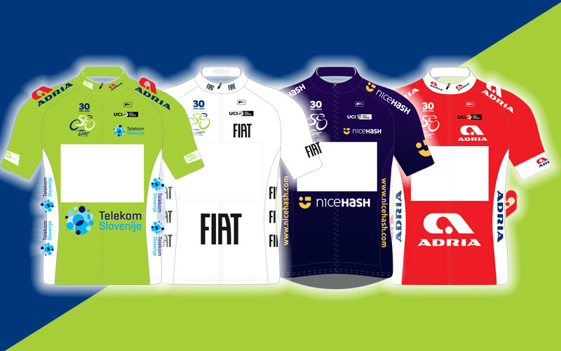 Leaders jerseys on Tour of Slovenia